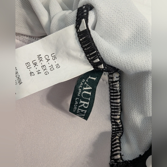 Ralph Lauren Polka Dot Slimming Halter One Piece Bathing Suit - Picture 9 of 9